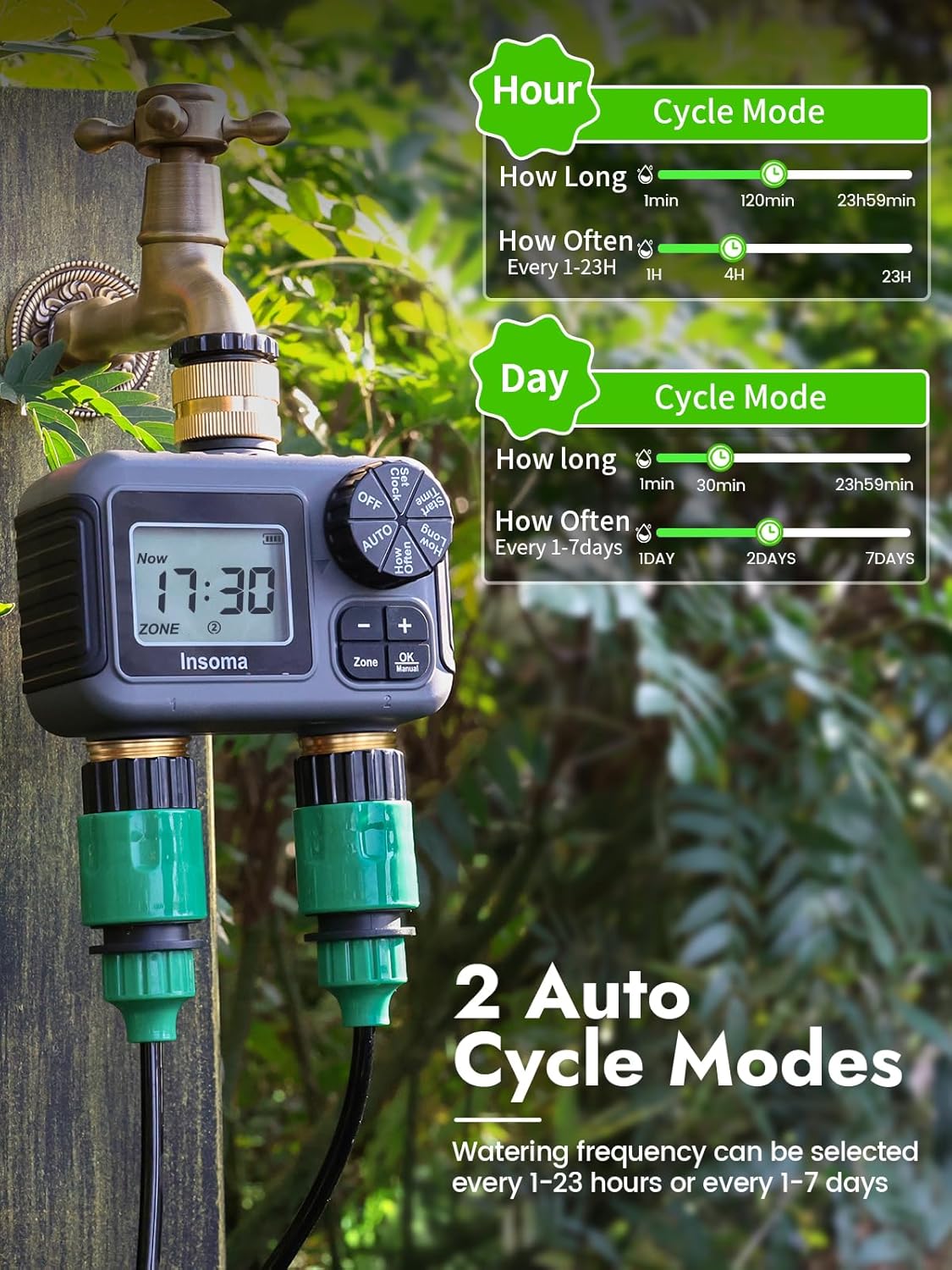 ระบบรดน้ำอัจฉริยะแบบสองช่องจ่า - Timer Dual Outlet บทวิจารณ์และราคา